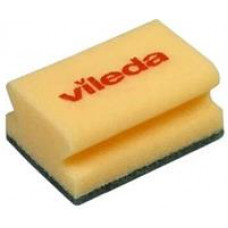 Vileda  Губка Средняя жесткость, зеленый абразив 7*15см.