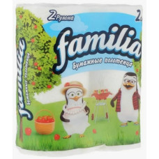 Полотенца бумажные 2сл.,FAMILIA   2шт/уп. (16)